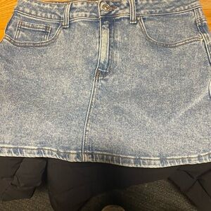 Wax Jean Light Blue Denim Skirt